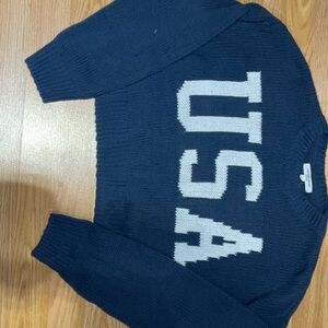 Navy blue knitted USA sweater